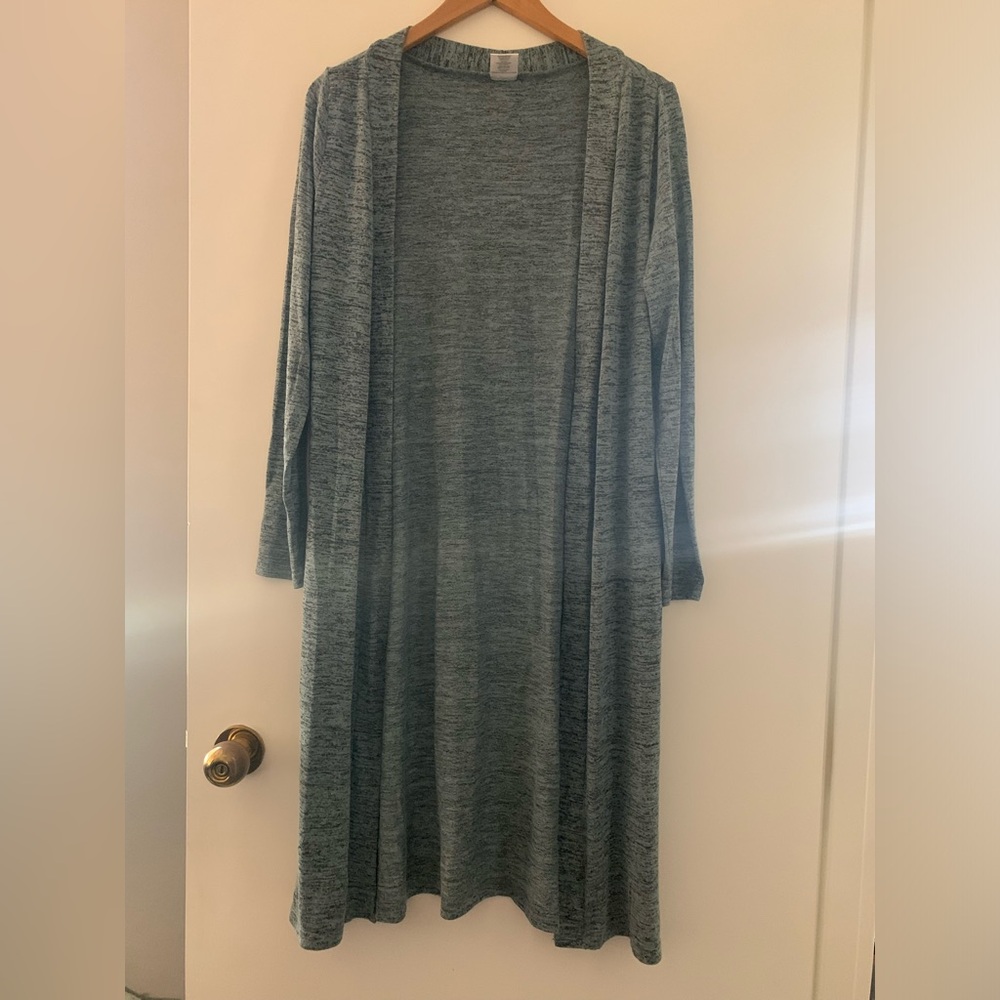 Blue/gray long cardigan size small